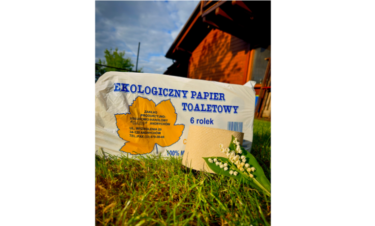 Ekologiczny papier toaletowy baryłka szara